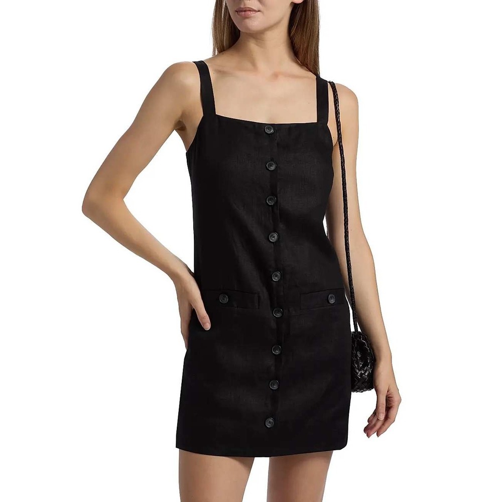 Veronica Beard Nico Linen Minidress‎